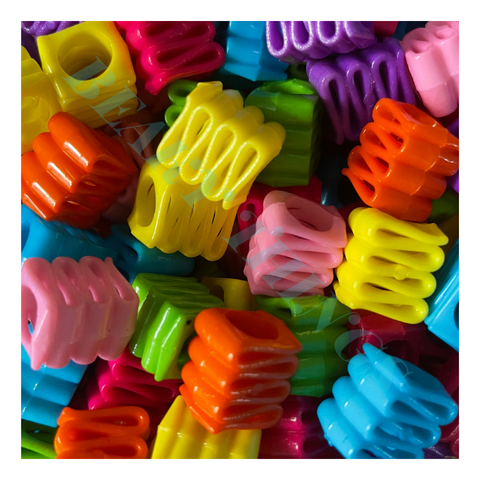 Acrylic Wave Beads (100g bag)