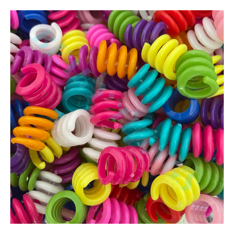 Plastic Spring Shape Beads (60g bag)
