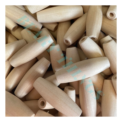 Wooden Oval Bead (pack 10)