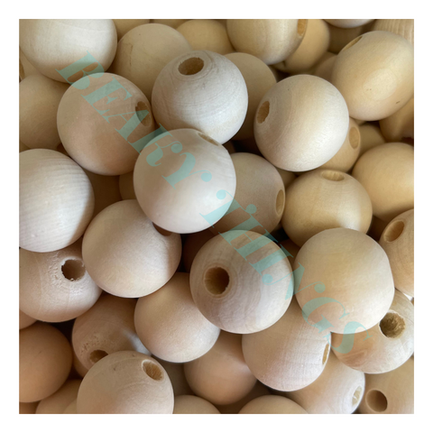 Wooden Round Bead (pack 10)